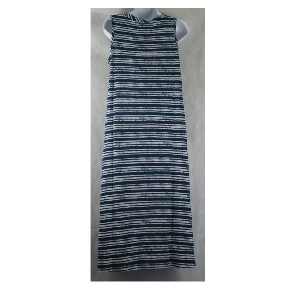 NWT Roudelain Women's Sleeveless Nightgown, Blue Multi Quartz Stripe, Small - Picture 2 of 2